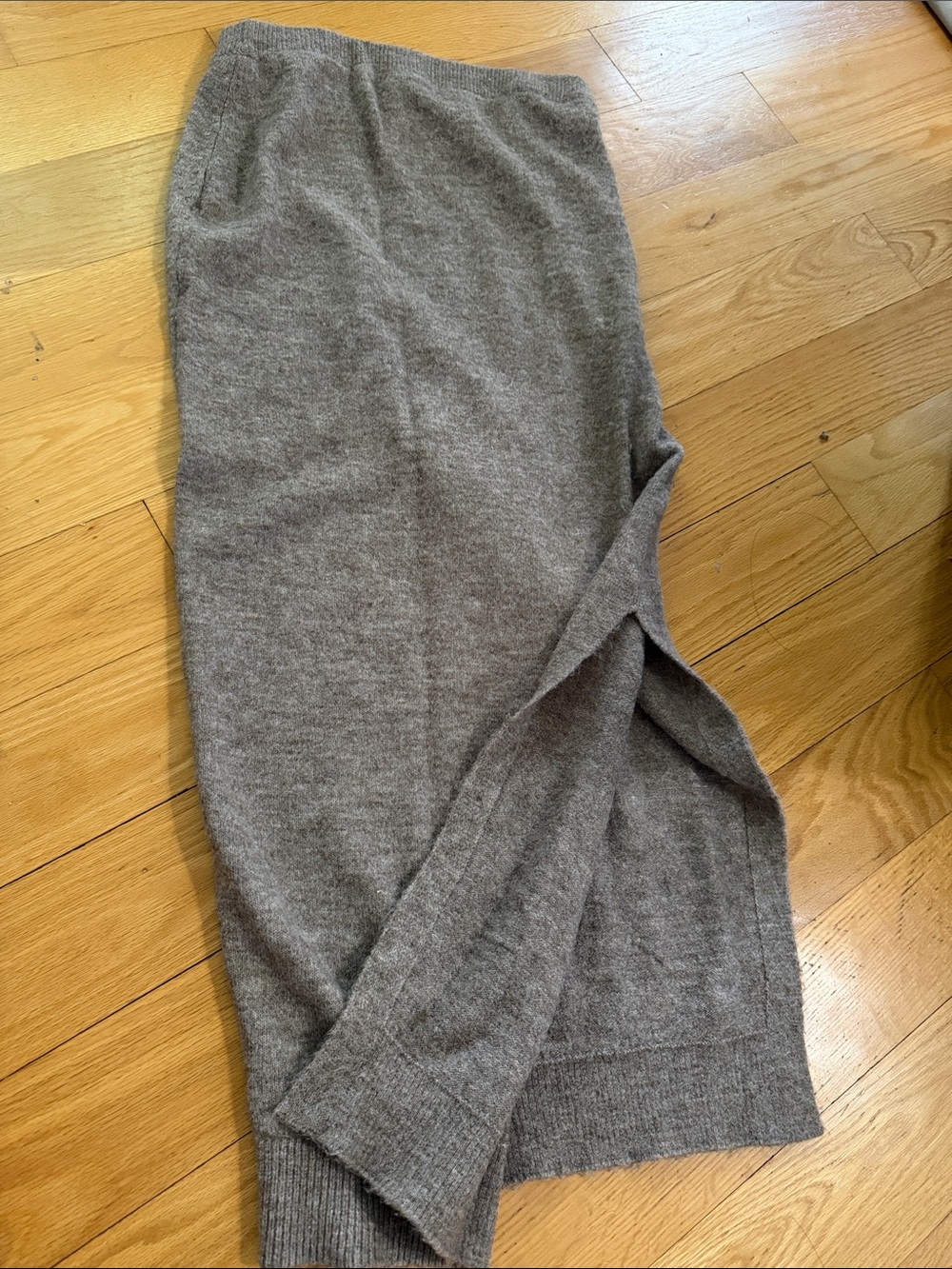 Maternity Soft Knit Midi Skirt - Taupe